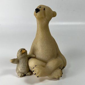 Vtg Quarry Critters Pashmina Peep Bear Penguin Figurine 2002 Second Nature 45716